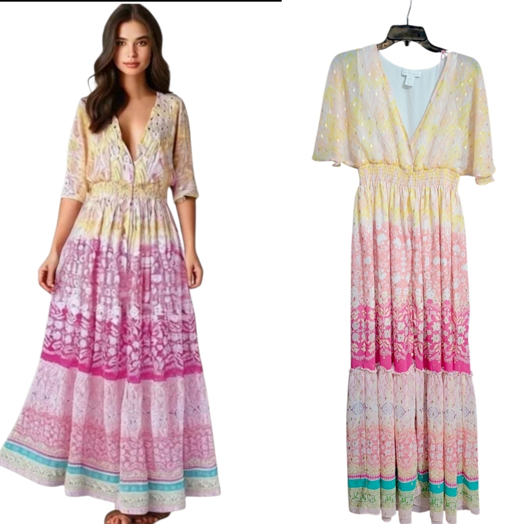 House Of Harlow 1960 Metallic Maxi Dress